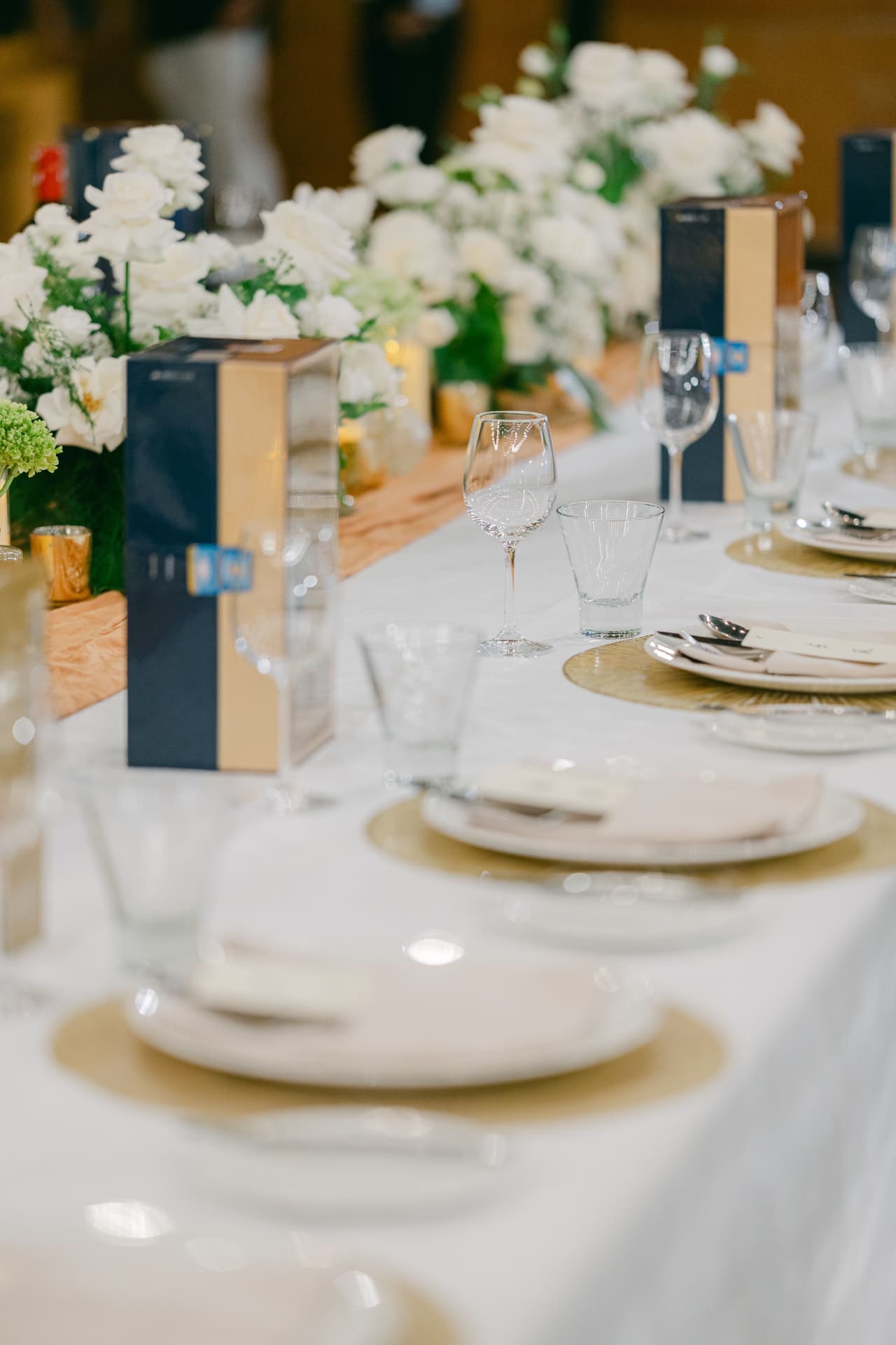 Detail of a catered place setting
