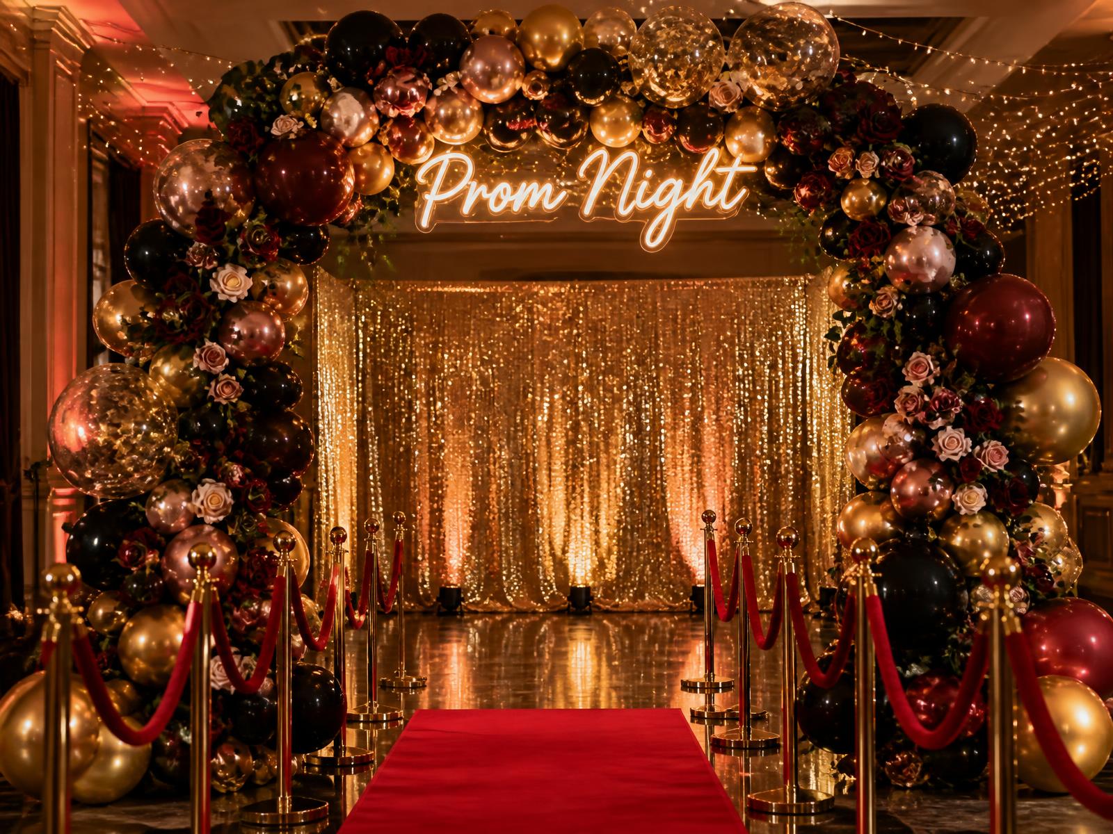 Decorated entrance for a school event